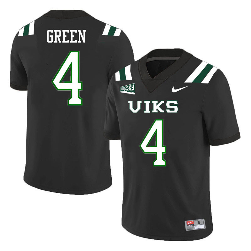 Portland State Vikings #4 Isaiah Green College Footbaall Jerseys,Uniforms Stitched-Black